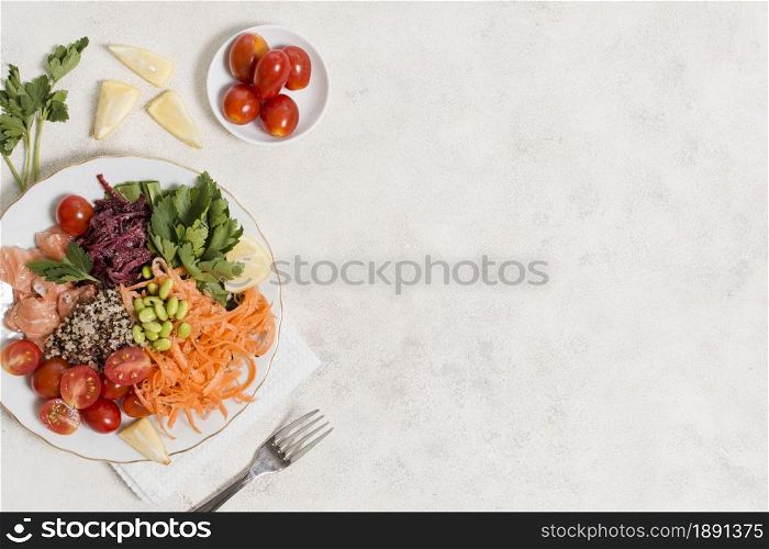 top view plate healthy food. Resolution and high quality beautiful photo. top view plate healthy food. High quality and resolution beautiful photo concept