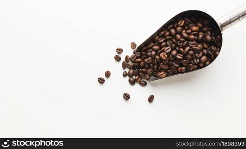 top view roasted coffee beans. Resolution and high quality beautiful photo. top view roasted coffee beans. High quality beautiful photo concept