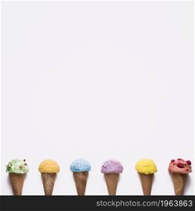 top view selection colourful ice cream. High resolution photo. top view selection colourful ice cream. High quality photo