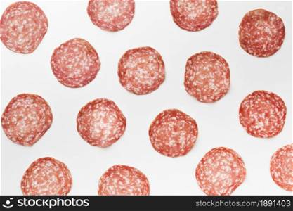 top view selection tasty salami table. Resolution and high quality beautiful photo. top view selection tasty salami table. High quality and resolution beautiful photo concept