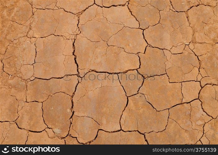 Top view shot of cracked soil