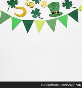 top view st patrick items frame