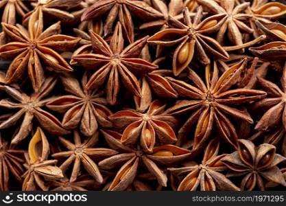 top view star anise spice. High resolution photo. top view star anise spice. High quality photo