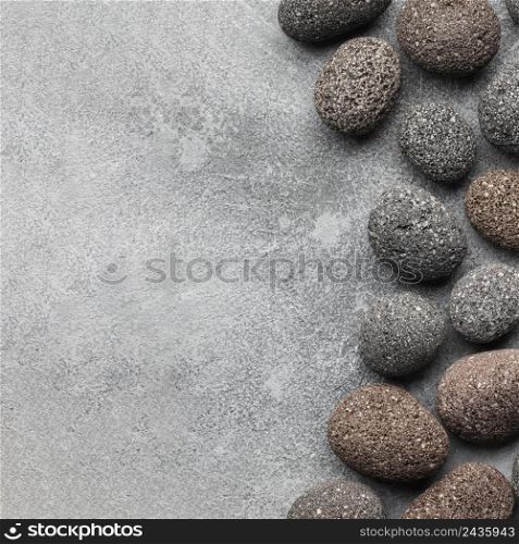 top view stone collection with copy space 2