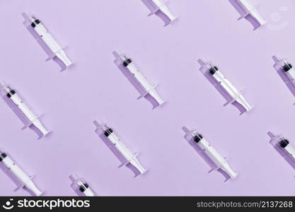 top view syringes table