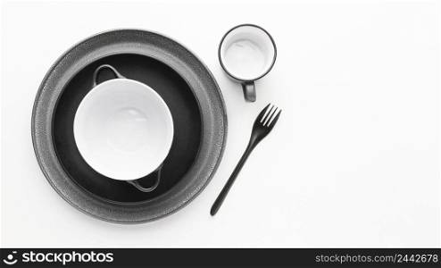 top view tableware collection 3