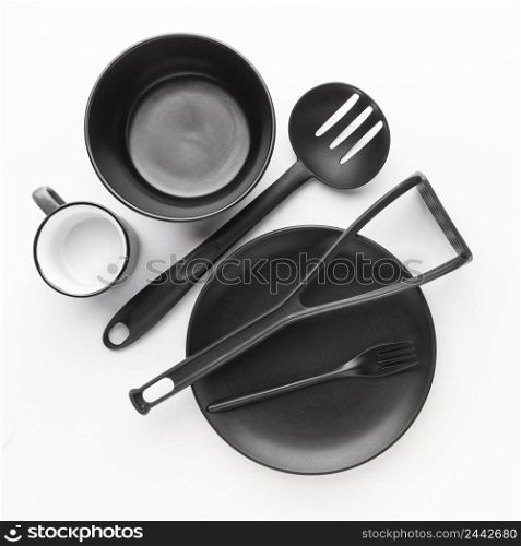 top view tableware collection 5
