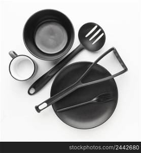 top view tableware collection 5