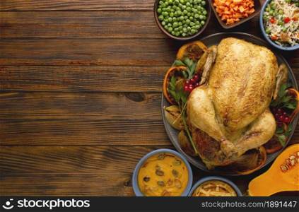 top view thanksgiving concept with copy space. Resolution and high quality beautiful photo. top view thanksgiving concept with copy space. High quality and resolution beautiful photo concept