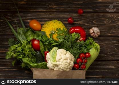 top view vegetables wooden background. Resolution and high quality beautiful photo. top view vegetables wooden background. High quality and resolution beautiful photo concept