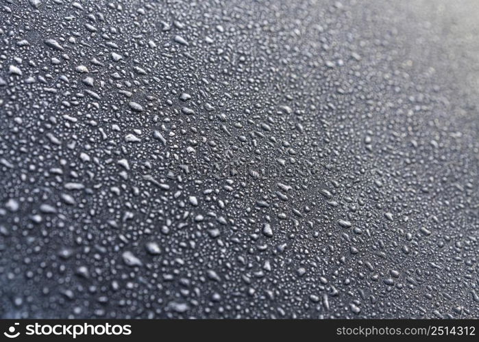 top view water drops surface