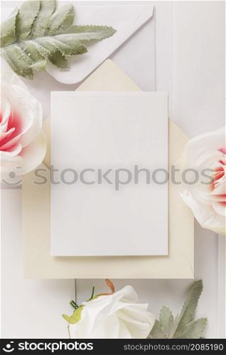 top view wedding concept with copy space