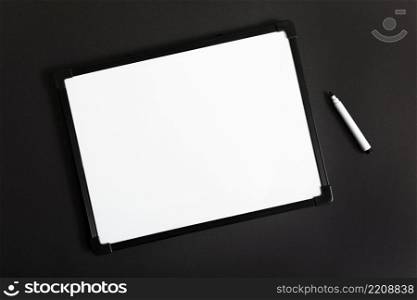 top view white board with copy space