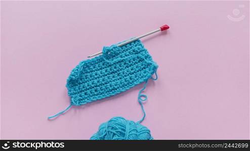 top view wool knitting needles 7