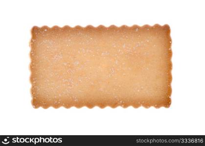 Top viwe of Cinnamon cookie isolated on white background.
