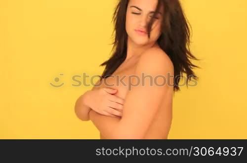 Topless Woman In Bikini