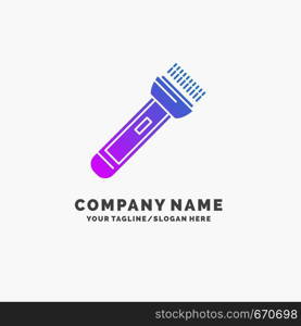 torch, light, flash, camping, hiking Purple Business Logo Template. Place for Tagline.. Vector EPS10 Abstract Template background