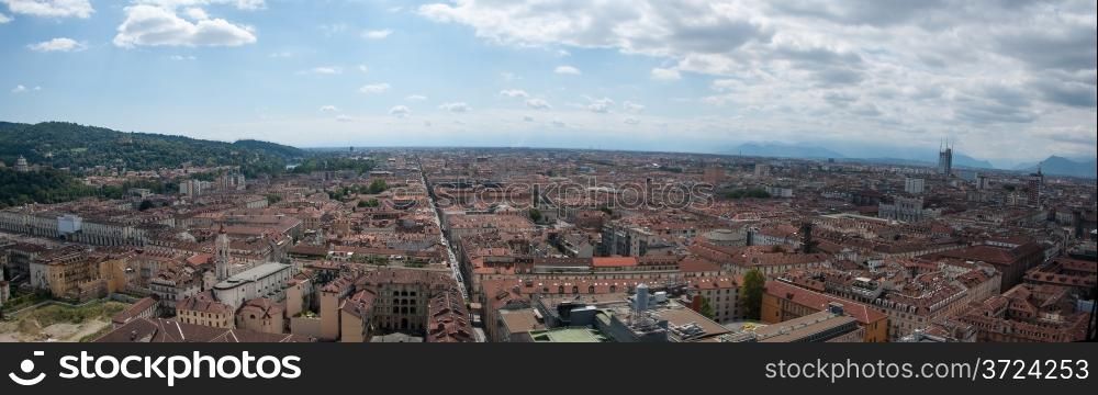 Torino panorama from cinema museum tower