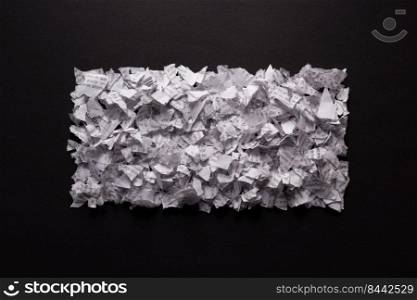 Torn paper with text at black background texture. Inspiration idea concept