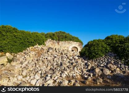 Torralba d&rsquo;en Salort ruins, ancient settlement at Menorca, Spain.