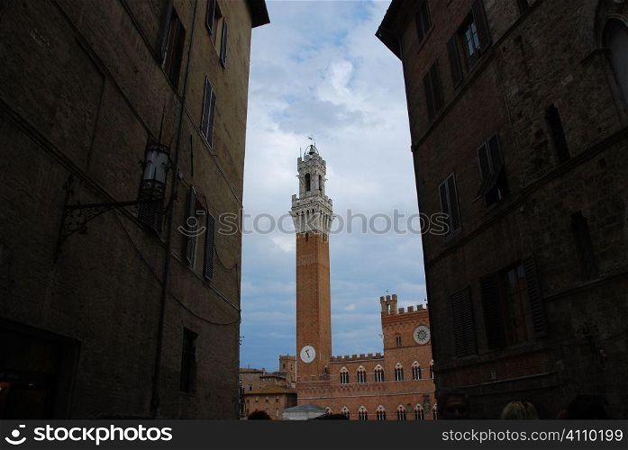 Torre del Mangia in Piazza del Campo, Siena, Tuscany, Italy,