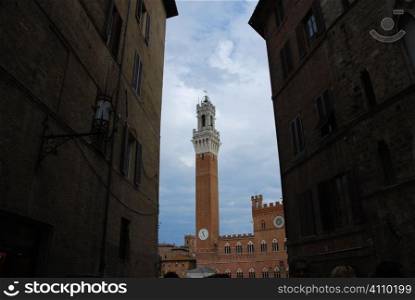 Torre del Mangia in Piazza del Campo, Siena, Tuscany, Italy,