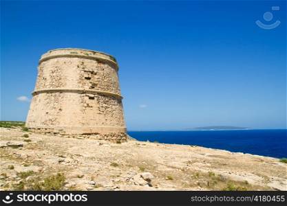 Torre des Garrovet tower in Babaria Cape Formentera balearic island