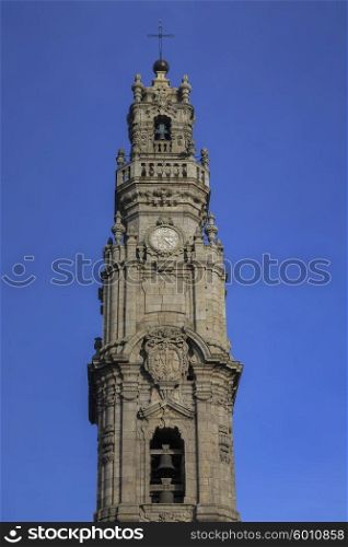 Torre dos Clerigos tower in the center of Porto, Portugal&#xA;