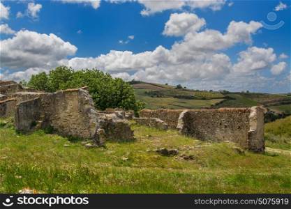 Torres Vedras Portugal. 18 may 2017. Forte do Pelicano, denfensive line inTorres Vedras created for the defense of lisbon in the napolionic war.Torres Vedras, Portugal. photography by Ricardo Rocha.
