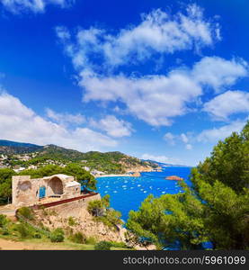 Tossa de Mar Aerial view in Costa Brava of Girona Catalonia spain