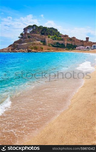 Tossa de Mar beach in Costa Brava of Catalonia Spain Platja Gran playa