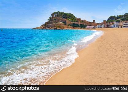 Tossa de Mar beach in Costa Brava of Catalonia Spain Platja Gran playa