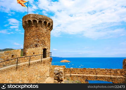 Tossa de Mar castle in Costa Brava of Catalonia Spain