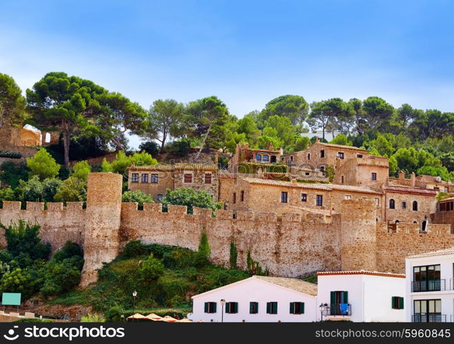 Tossa de Mar old town Vila Vella in Costa Brava of Catalonia masonry stone