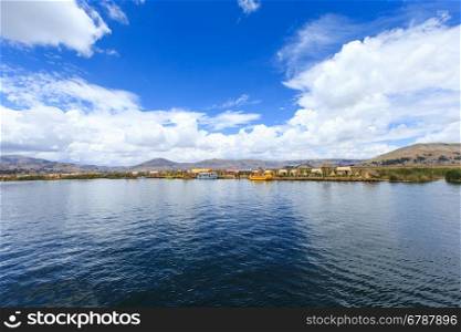Totora boat on the Titicaca lake near Puno, Peru&#xA;&#xA;