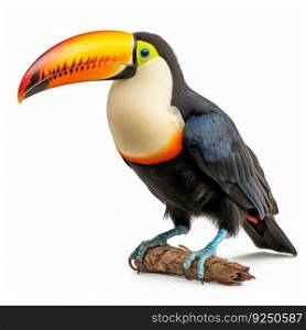 Toucan bird isolated. Illustration Generative AI 