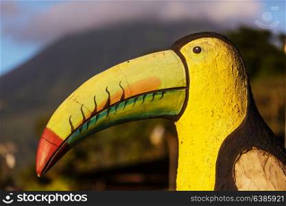 Toucan sculpture in Costa Rica, Central America