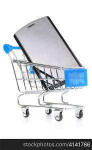 touch screen phone in shopping cart