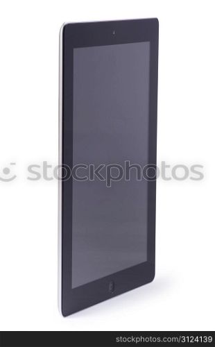 Touch screen tablet computer with blank screen Isolated on white