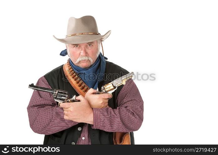 Tough cowboy with pistols