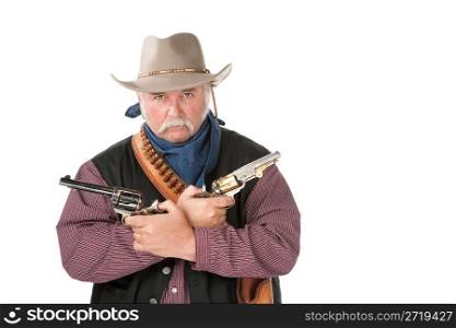 Tough cowboy with pistols