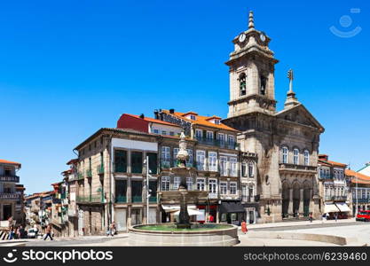 Toural Square (Largo do Toural) is one of the most central and important squares in Guimaraes, Portugal