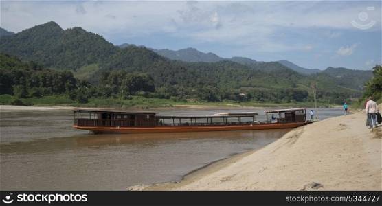 Tourboat in River Mekong, Laos