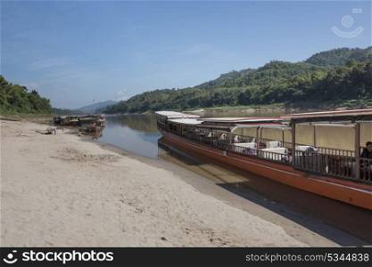 Tourboat in River Mekong, Sainyabuli Province, Laos
