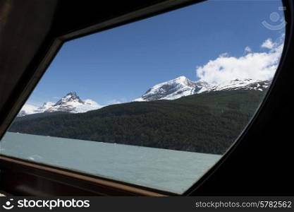Tourboat in the Lake Argentino, Los Glaciares National Park, Santa Cruz Province, Patagonia, Argentina