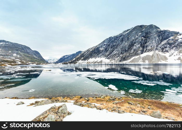 Tourism holidays and travel. Djupvatnet lake in Stranda More og Romsdal, Norway Scandinavia.. Djupvatnet lake, Norway