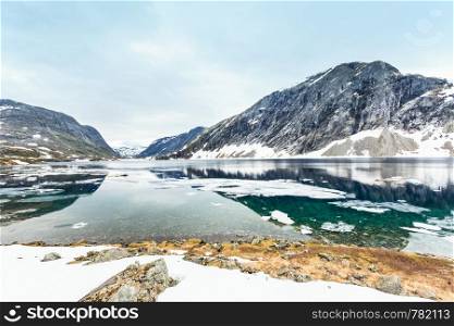 Tourism holidays and travel. Djupvatnet lake in Stranda More og Romsdal, Norway Scandinavia.. Djupvatnet lake, Norway