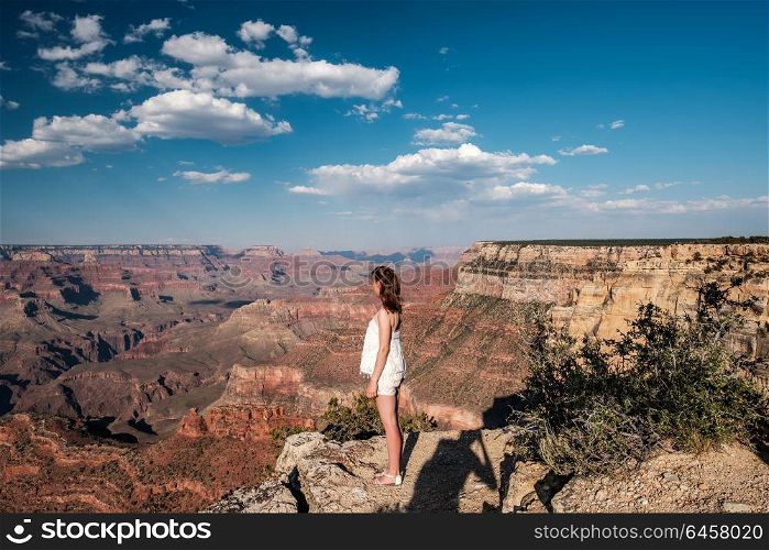 Tourist at Grand Canyon, Arizona, USA