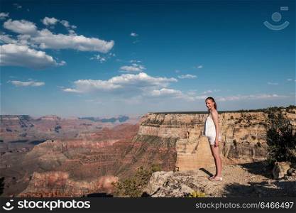 Tourist at Grand Canyon, Arizona, USA