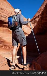 Tourist in canyon